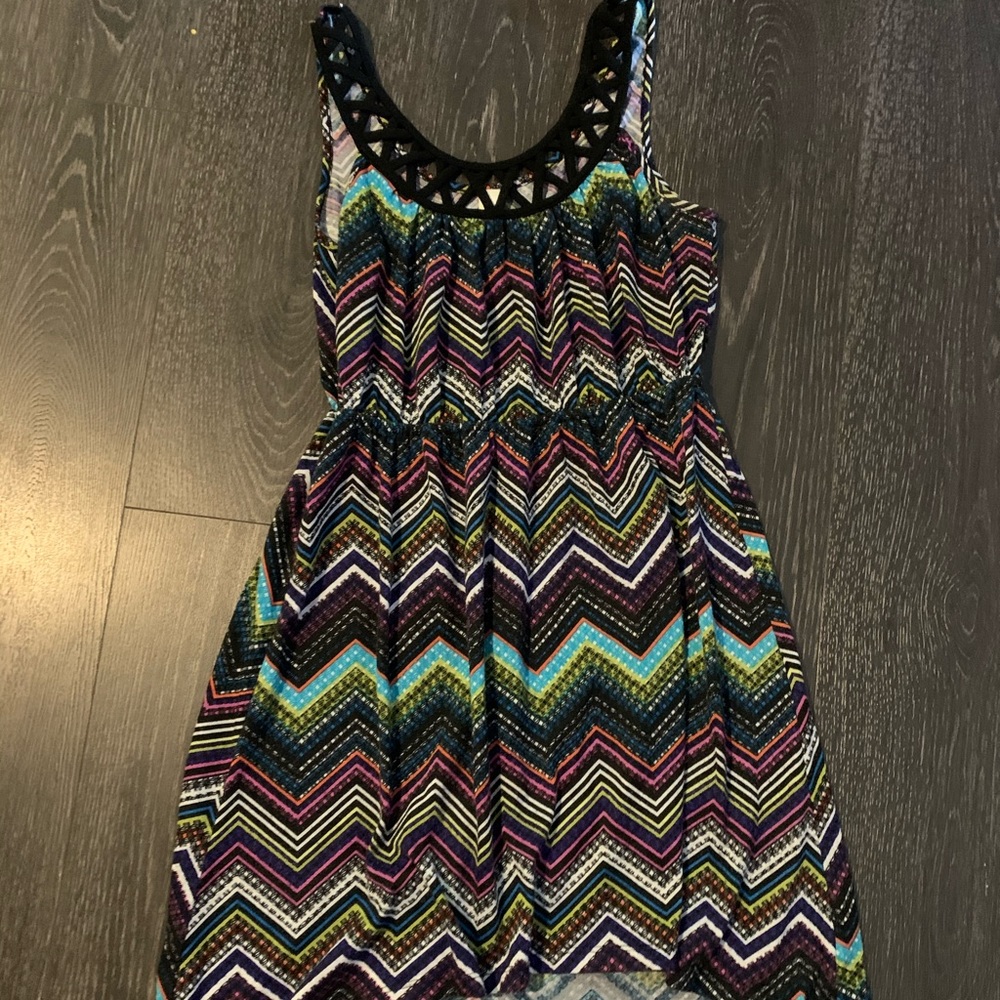 Large Aztec rainbow dress
